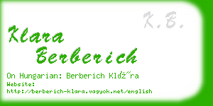 klara berberich business card